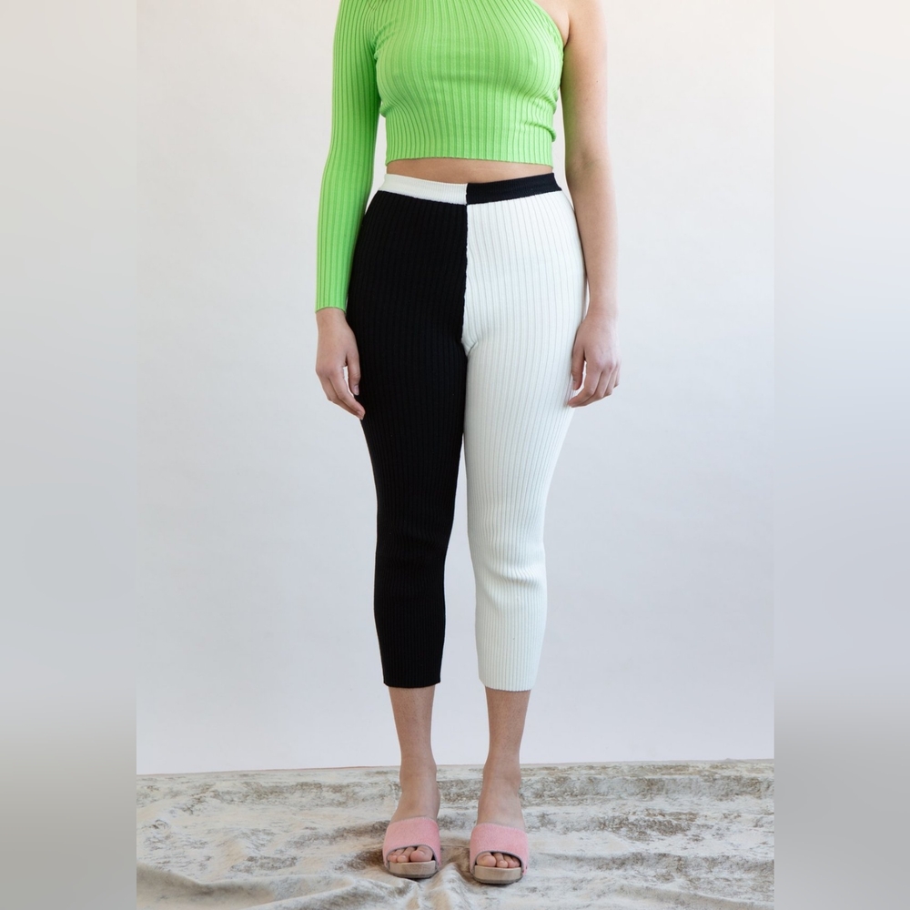 Giu Giu Yin Yang Nonna Pants Colorblock Ribbed Medium